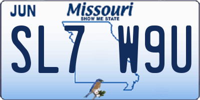 MO license plate SL7W9U