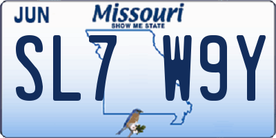 MO license plate SL7W9Y
