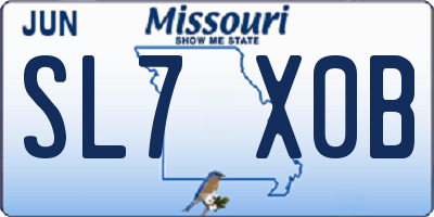 MO license plate SL7X0B