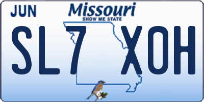 MO license plate SL7X0H