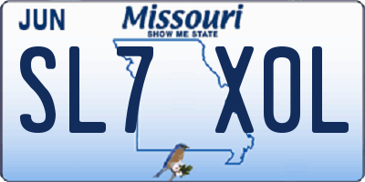 MO license plate SL7X0L
