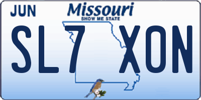MO license plate SL7X0N