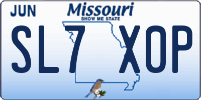 MO license plate SL7X0P