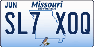 MO license plate SL7X0Q