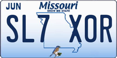 MO license plate SL7X0R