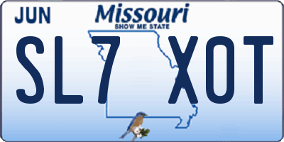 MO license plate SL7X0T