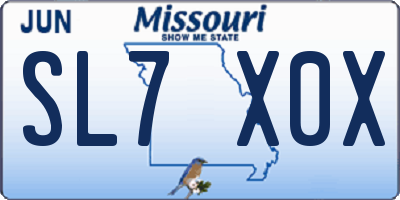 MO license plate SL7X0X