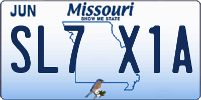 MO license plate SL7X1A