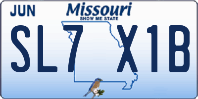 MO license plate SL7X1B