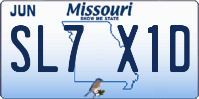 MO license plate SL7X1D