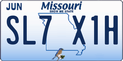 MO license plate SL7X1H