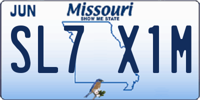 MO license plate SL7X1M