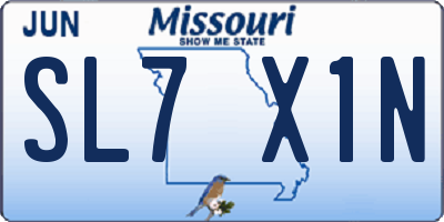 MO license plate SL7X1N