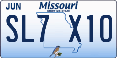 MO license plate SL7X1O