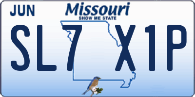 MO license plate SL7X1P