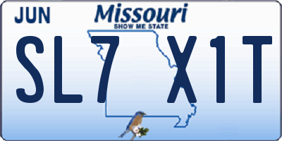 MO license plate SL7X1T