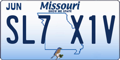 MO license plate SL7X1V