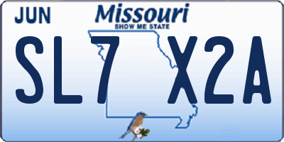 MO license plate SL7X2A