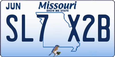 MO license plate SL7X2B