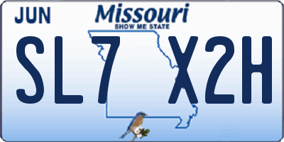 MO license plate SL7X2H