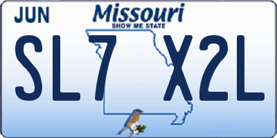 MO license plate SL7X2L