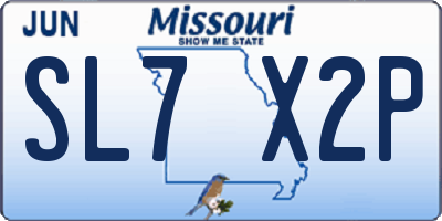 MO license plate SL7X2P
