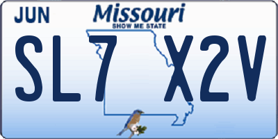 MO license plate SL7X2V
