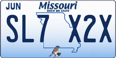 MO license plate SL7X2X