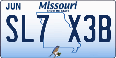 MO license plate SL7X3B