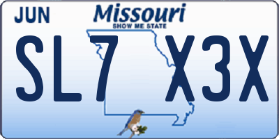 MO license plate SL7X3X