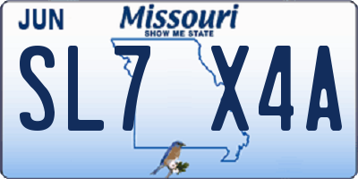 MO license plate SL7X4A