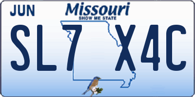MO license plate SL7X4C