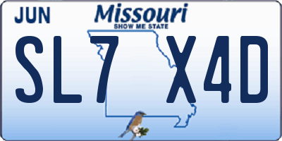 MO license plate SL7X4D