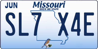 MO license plate SL7X4E