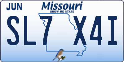 MO license plate SL7X4I