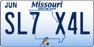 MO license plate SL7X4L