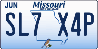 MO license plate SL7X4P