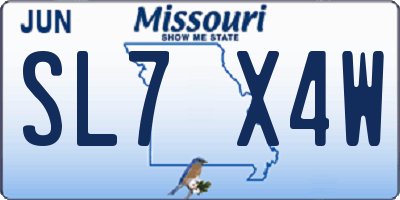 MO license plate SL7X4W