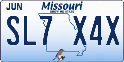 MO license plate SL7X4X
