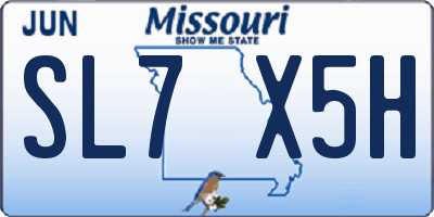 MO license plate SL7X5H