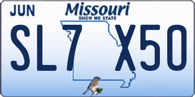 MO license plate SL7X5O