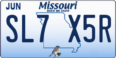 MO license plate SL7X5R