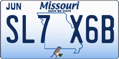 MO license plate SL7X6B