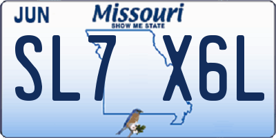 MO license plate SL7X6L