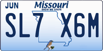 MO license plate SL7X6M
