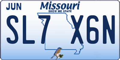 MO license plate SL7X6N