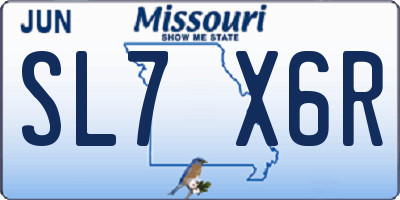 MO license plate SL7X6R