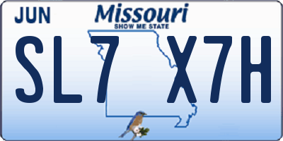 MO license plate SL7X7H