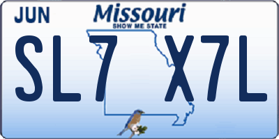MO license plate SL7X7L
