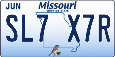 MO license plate SL7X7R